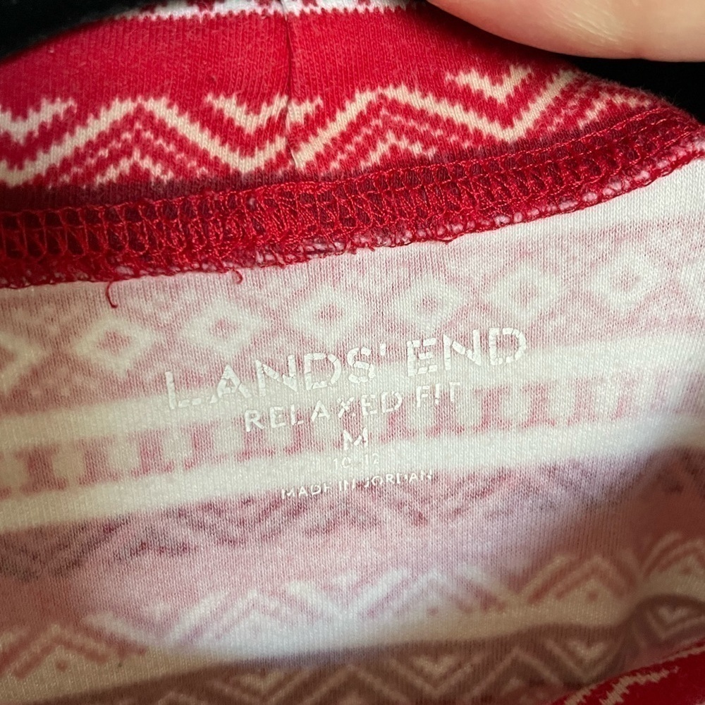 Land’s End Holiday Printed Turtleneck | M - Picture 5 of 5
